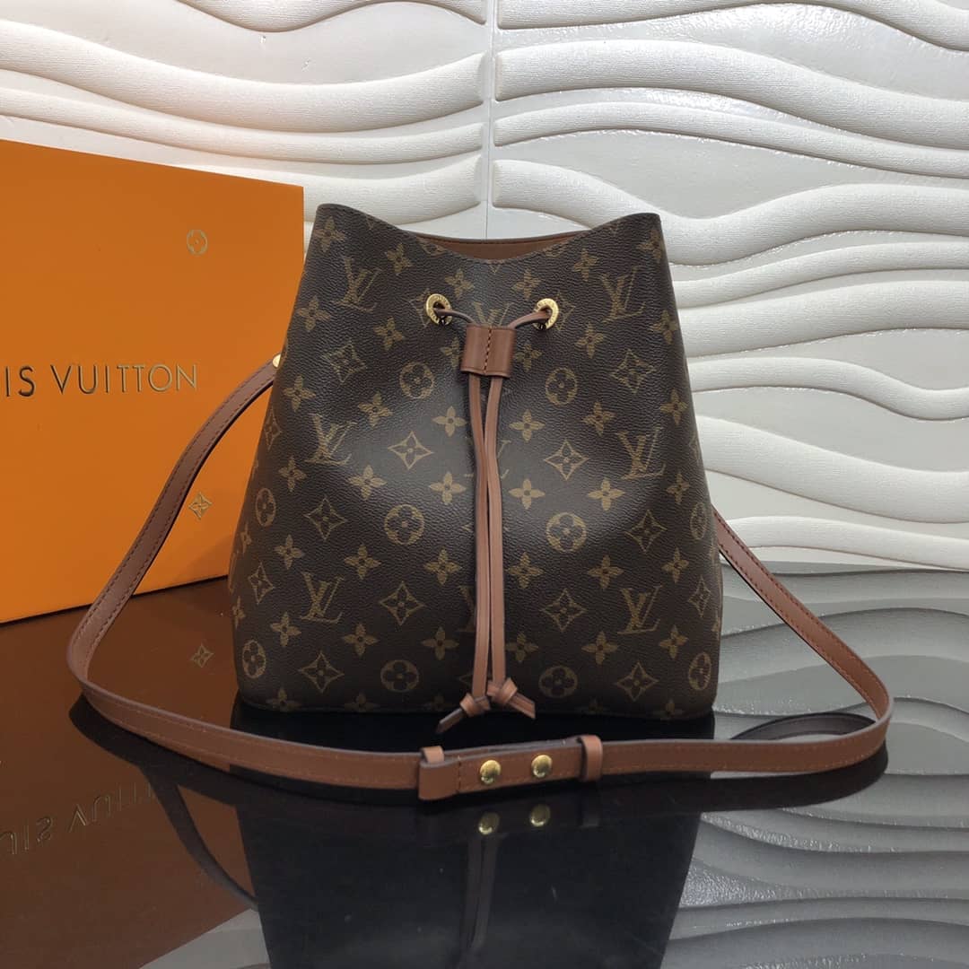 Louis Vuitton Neonoe Replica Bucket Bag Brown M44020