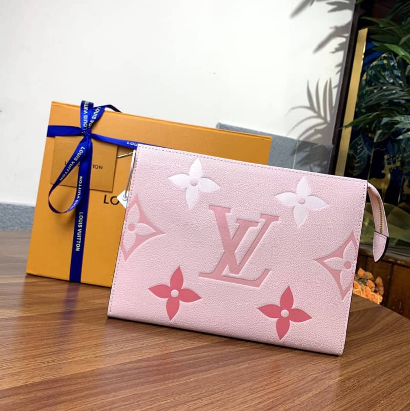 Louis Vuitton Summer Toiletry Pouch Monogram Empreinte Replica Pink M80504