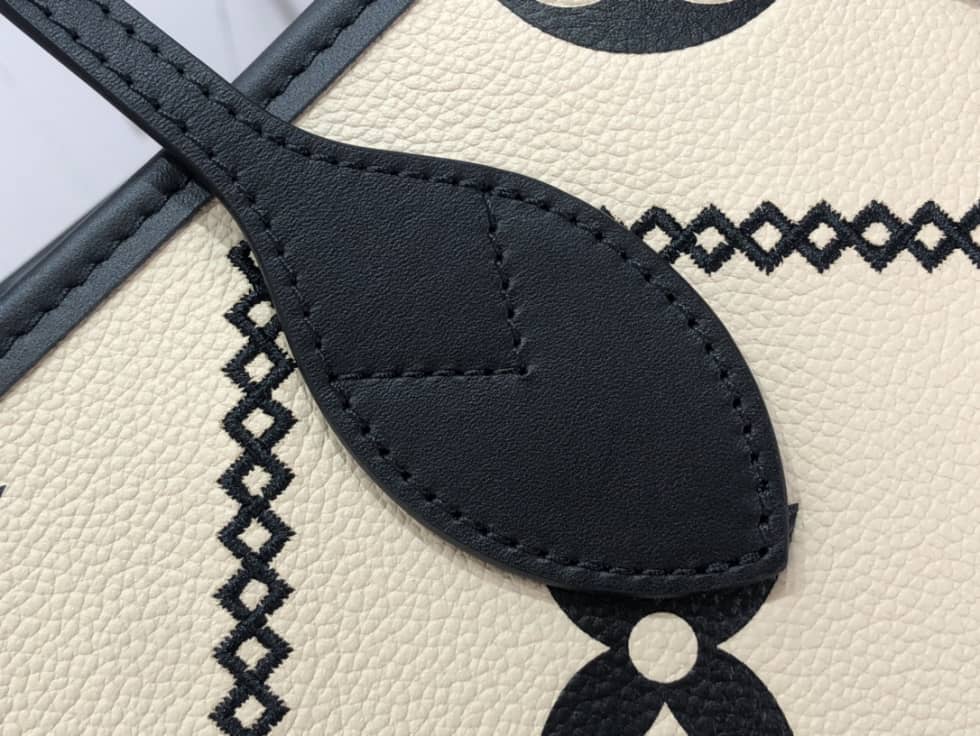 Louis Vuitton Monogram Empreinte Neverfull Cream M46039 Replica Tote
