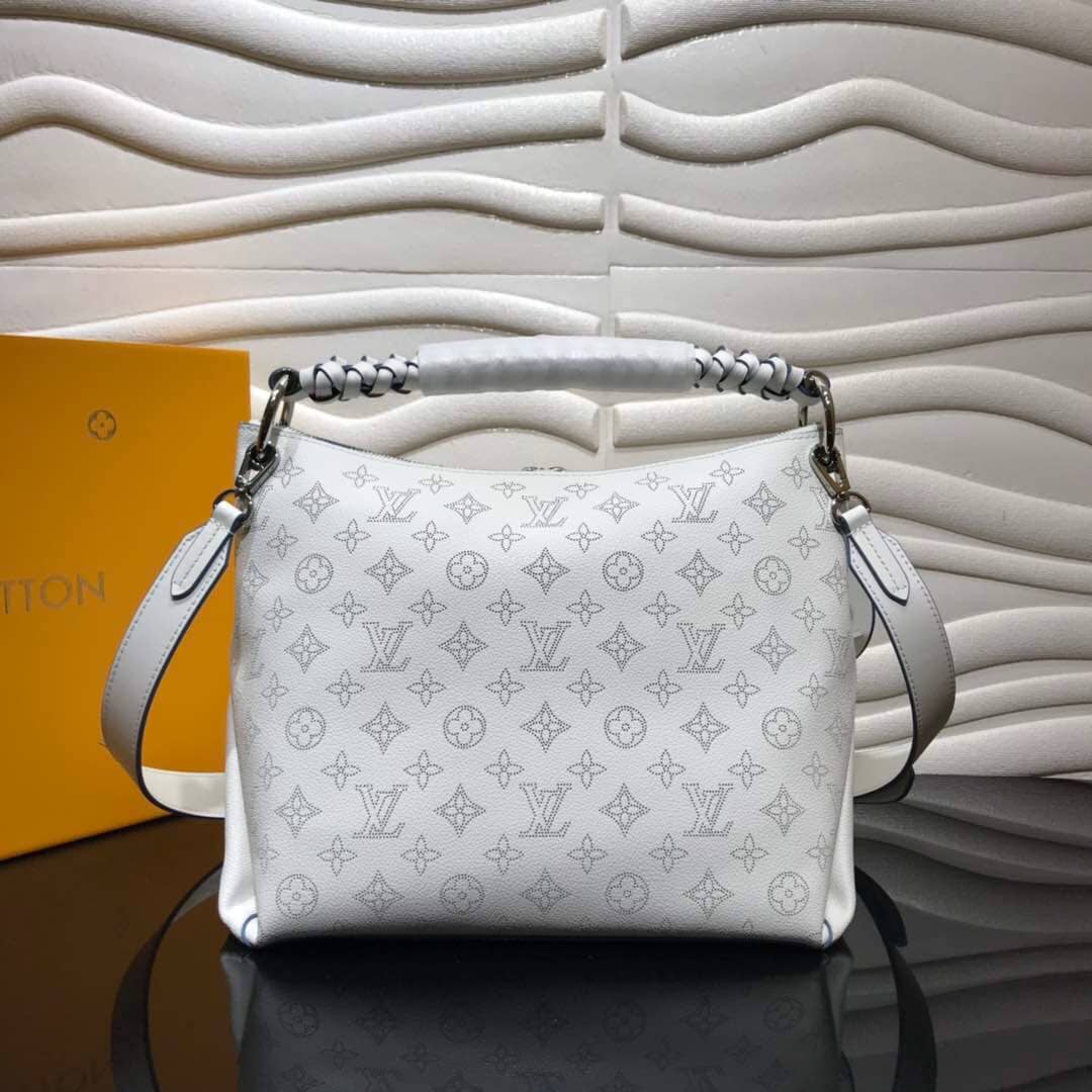 Louis Vuitton Beaubourg Hobo MM Mahina Leather Replica White M56073