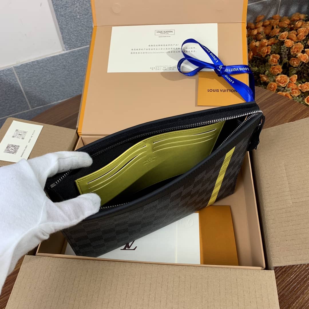 Louis Vuitton Pochette Voyage MM Damier Graphite Canvas Replica N60107