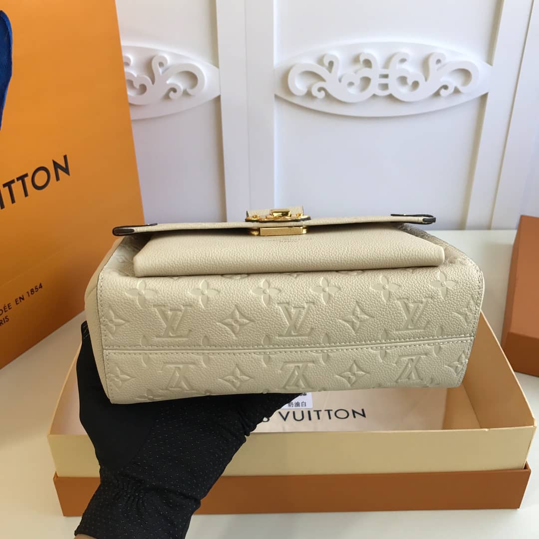 Louis Vuitton Monogram Empreinte Vavin PM Chain Replica Shoulder Bag Cream M44151