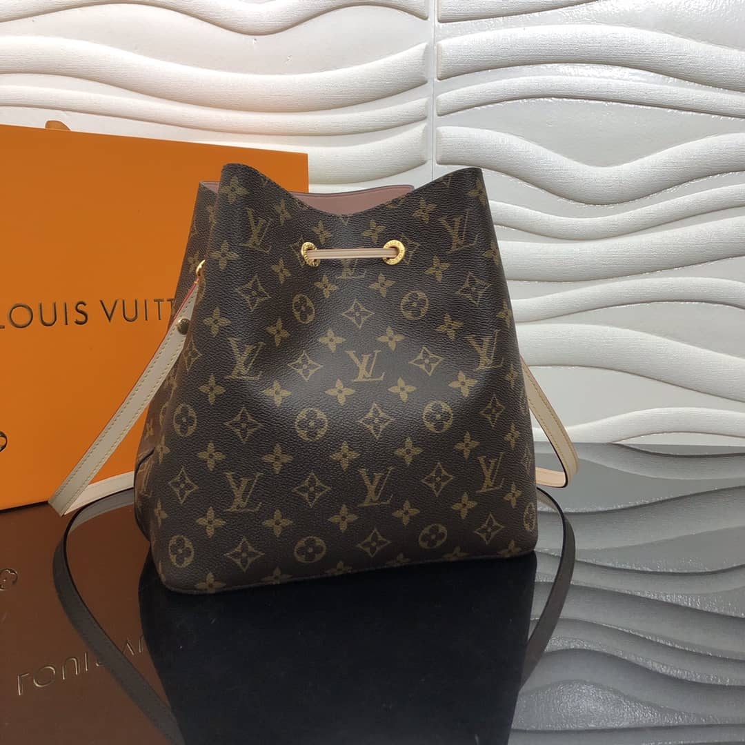 Louis Vuitton Neonoe Replica Bucket Bag Brown Beige M44020