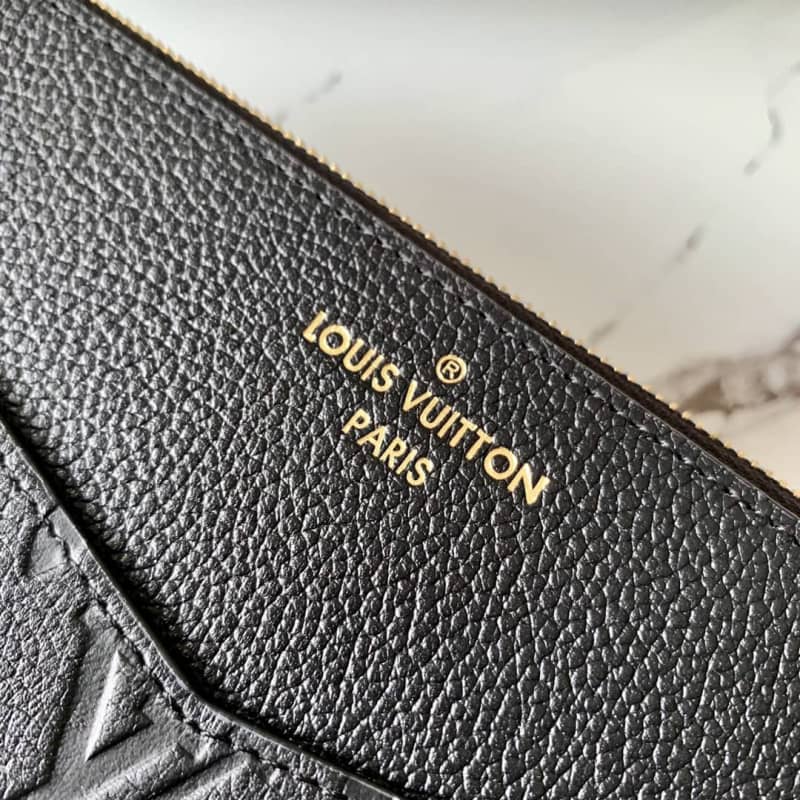 Louis Vuitton Pochette Melanie MM Monogram Empreinte Replica Clutch Black M68705