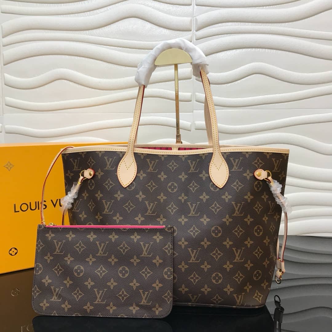 Louis Vuitton Monogram Neverfull MM Bag Replica Pink M40995