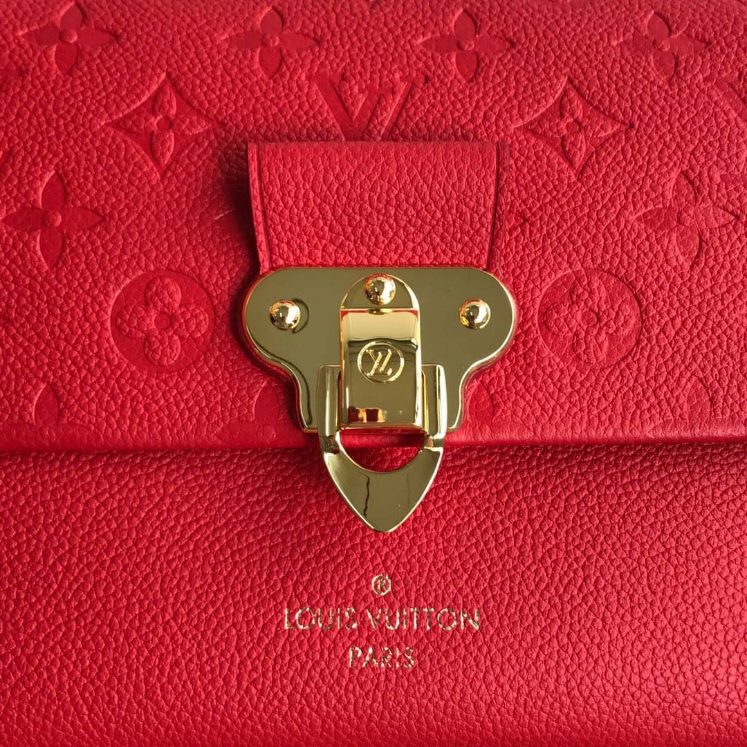 Louis Vuitton Monogram Empreinte Vavin PM Chain Replica Shoulder Bag Red M44151