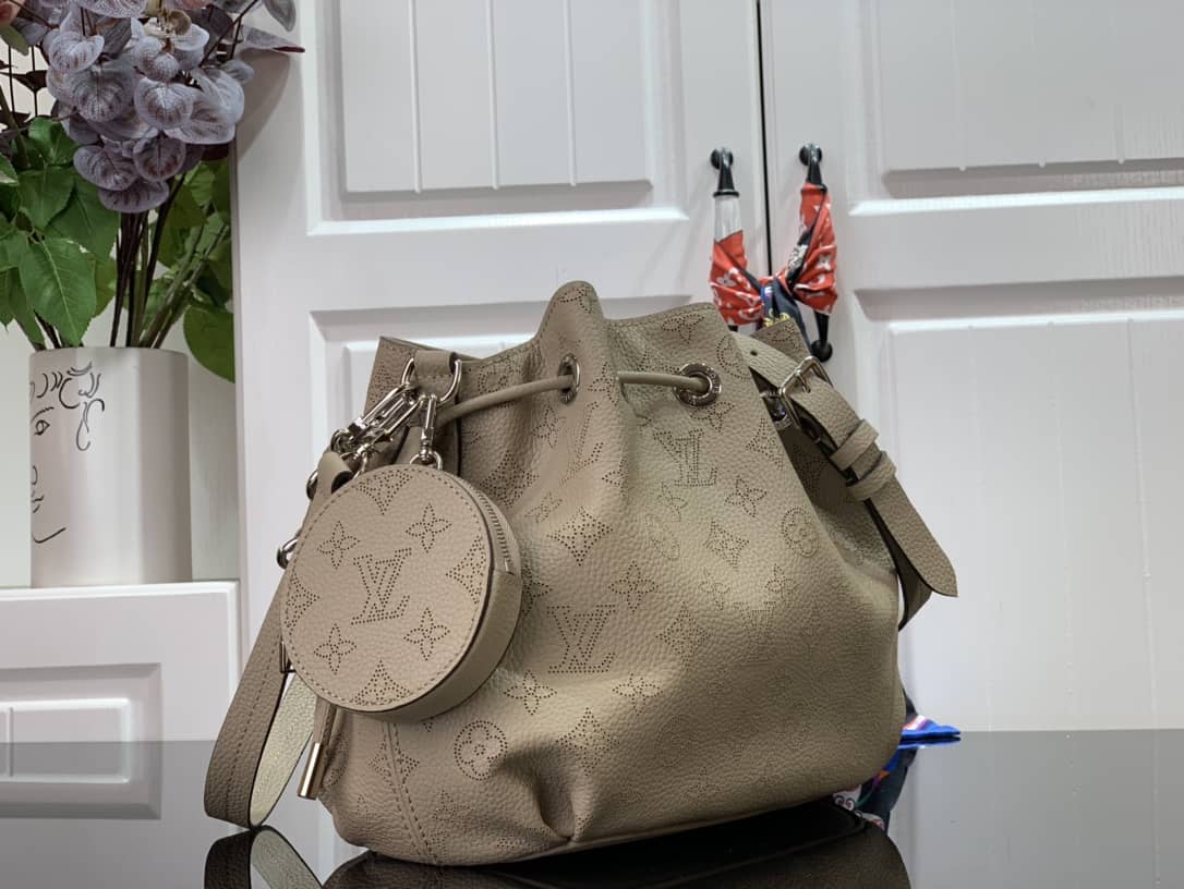 Louis Vuitton Bella Mahina Magnolia Leather Replica Bag M57068 Gray