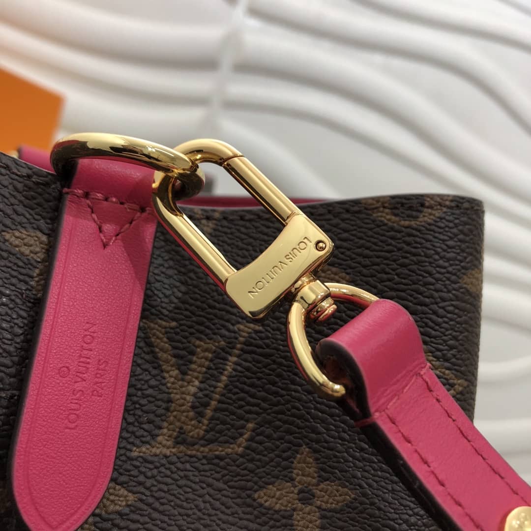 Louis Vuitton Neonoe Replica Bucket Bag Brown Pink Red M44020