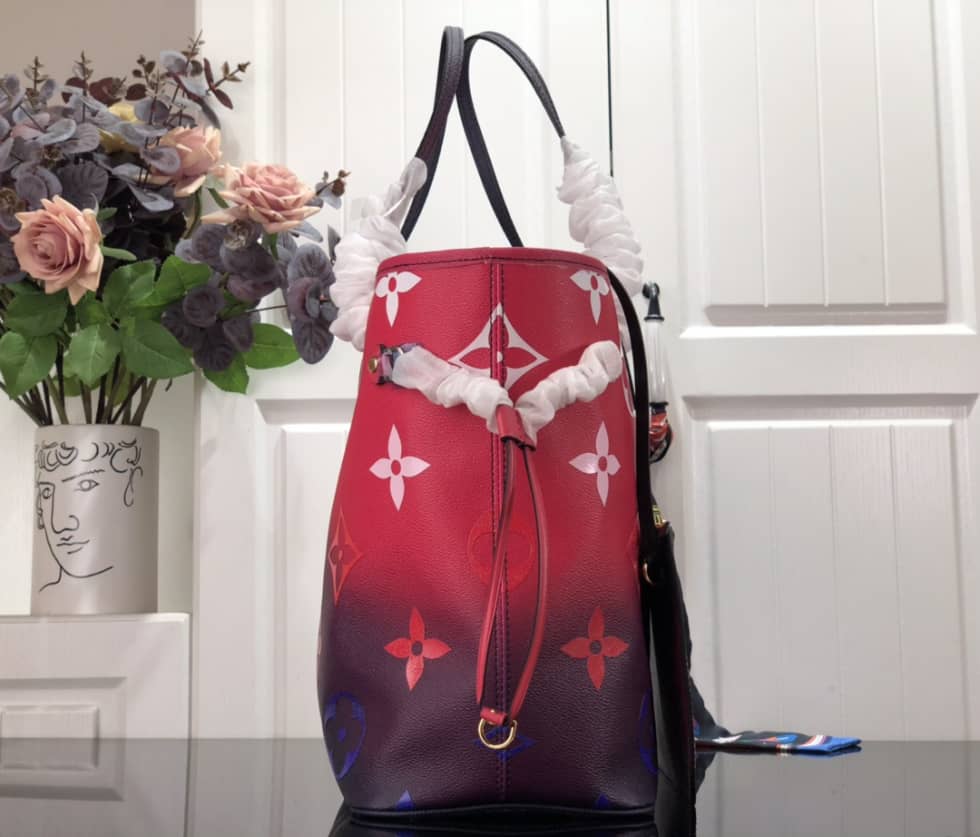 Louis Vuitton Neverfull Dupe Leather Midnight Fuchsia M20511