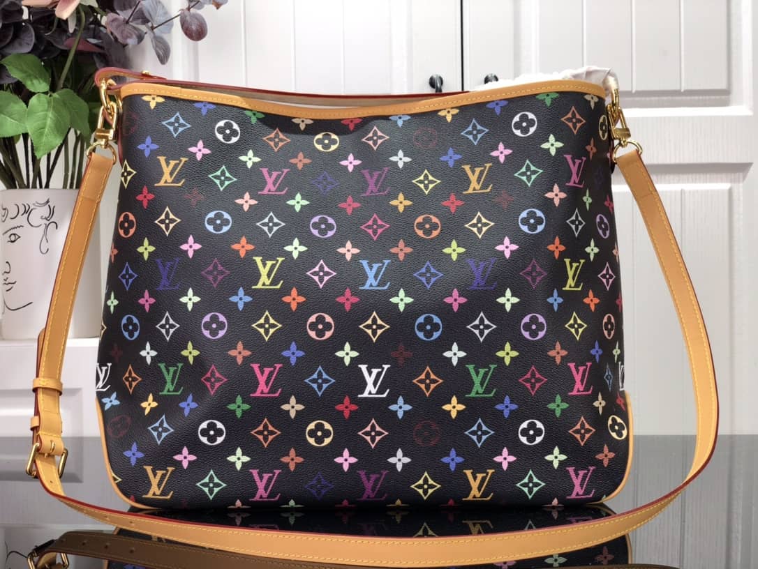 Louis Vuitton Delightful PM Monogram Multicolor Shoulder Bag Replica Black M40352