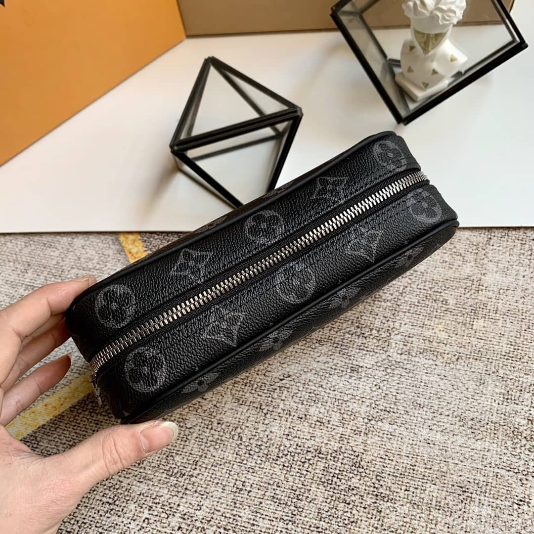 Louis Vuitton Monogram Trousse Toilette Clutch Replica Black M47522