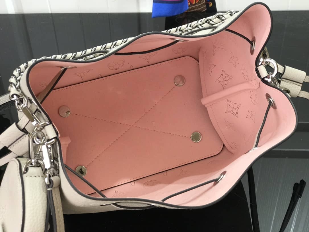 Louis Vuitton Bella Mahina Magnolia Leather Replica Bag M57068 Beige