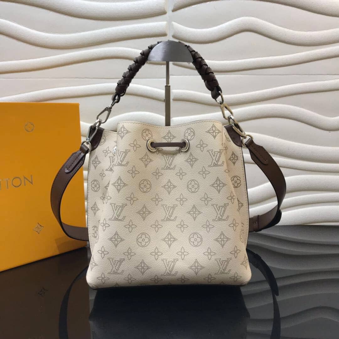 Louis Vuitton Mahina Muria Replica Handbag Beige White M55801