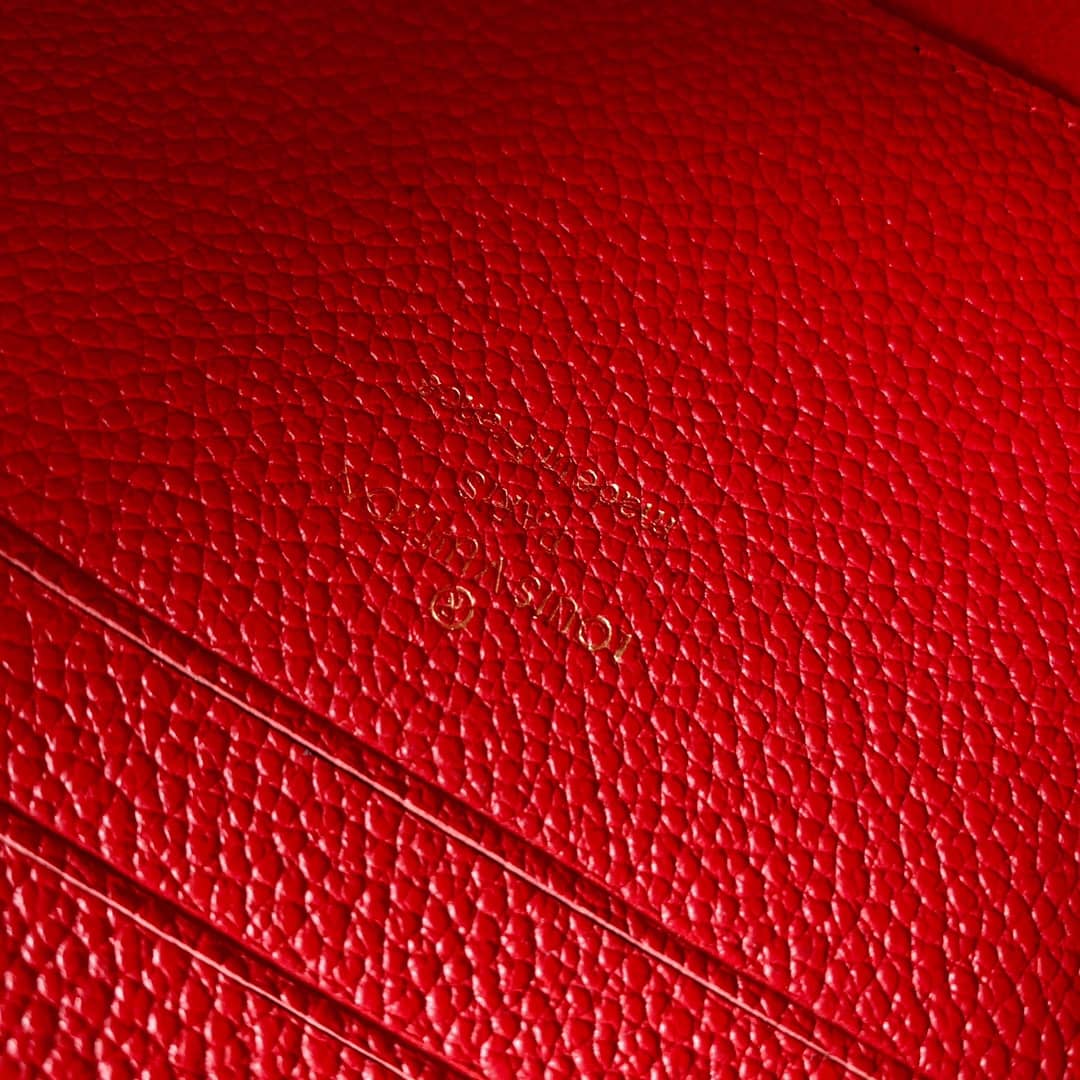 Louis Vuitton Pochette Melanie MM Monogram Empreinte Replica Clutch Red M68705