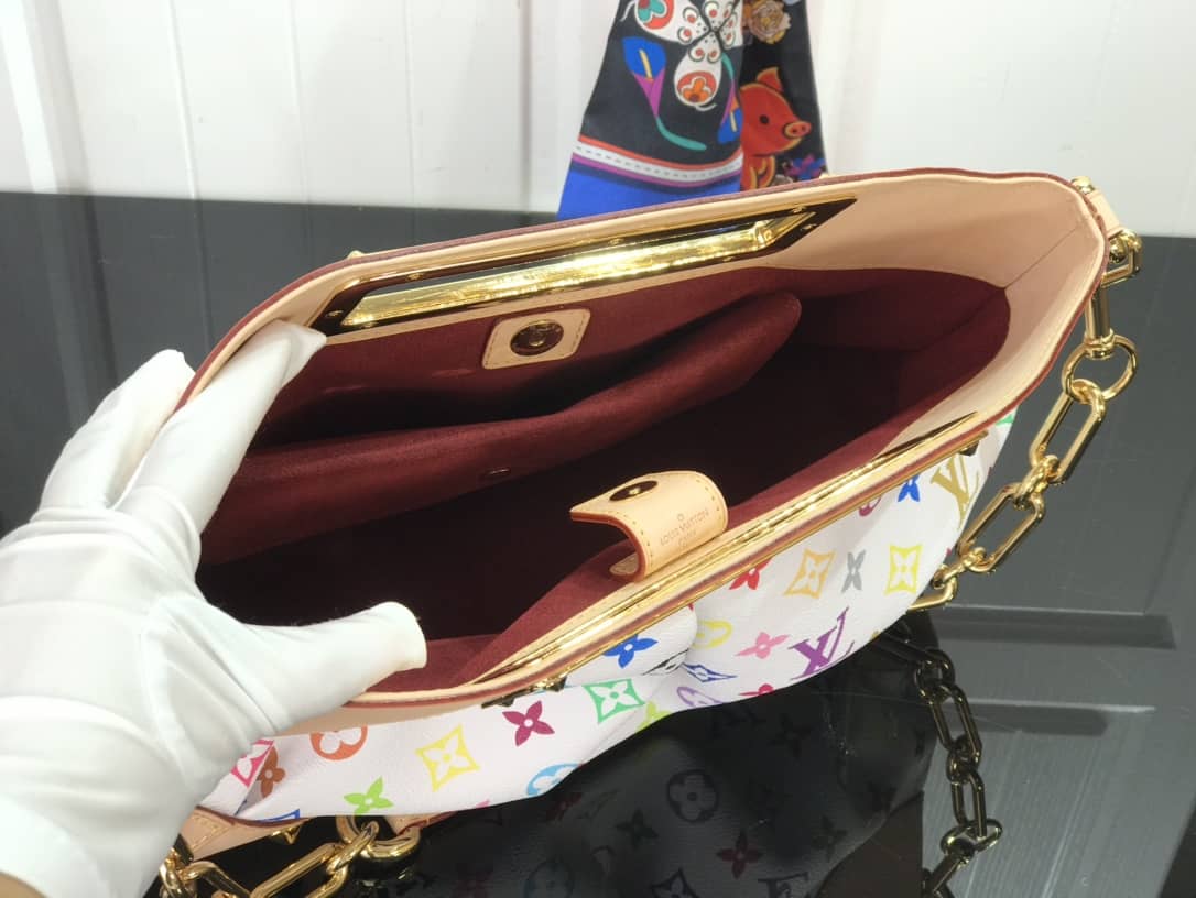 Louis Vuitton Judy MM 2way Monogram Multi-Color Bag Replica White M40255