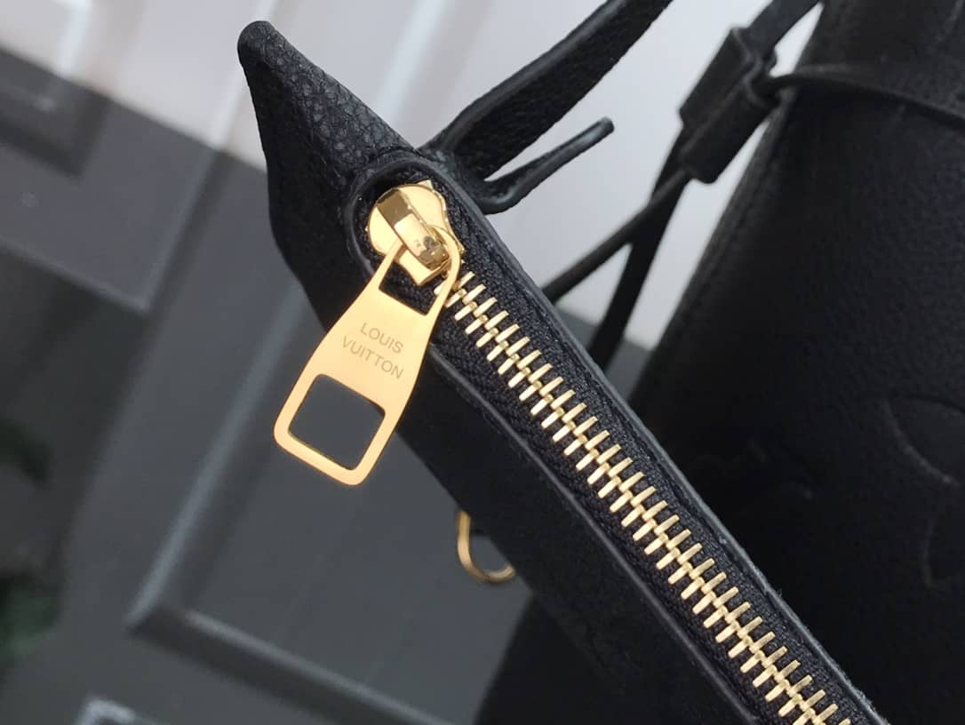 Louis Vuitton Neverfull MM Monogram Empreinte Tourterelle Bag Replica Black M45686