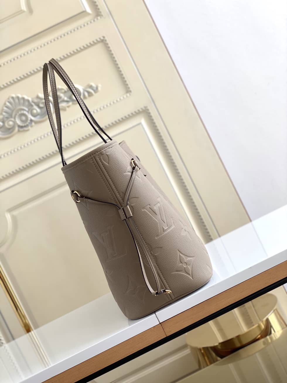 Louis Vuitton Monogram Empreinte Neverfull MM Brown M45685 Replica Tote