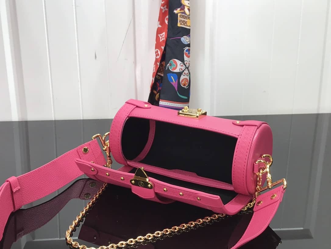 Louis Vuitton Papillon Trunk Monogram Chain Replica Crossbody Bag Pink M57836