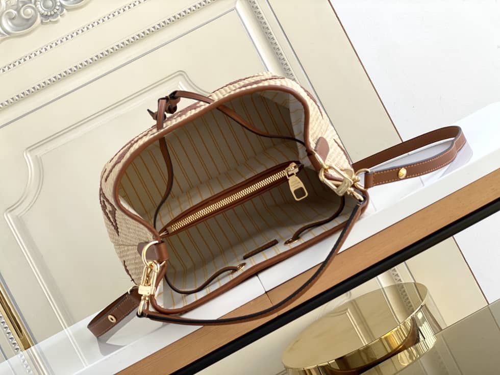 Louis Vuitton NONO MM Apricot M57704 Replica Bucket Bag