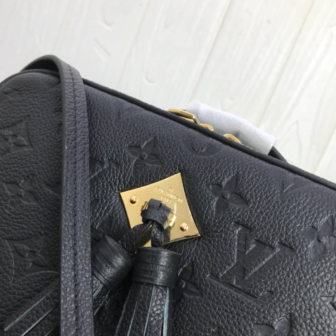 Louis Vuitton Saintonge Monogram Empreinte Replica Bag Black M44593