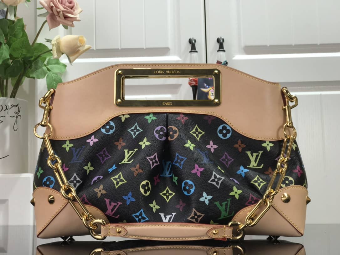 Louis Vuitton Judy MM 2way Monogram Multi-Color Bag Replica Black M40255