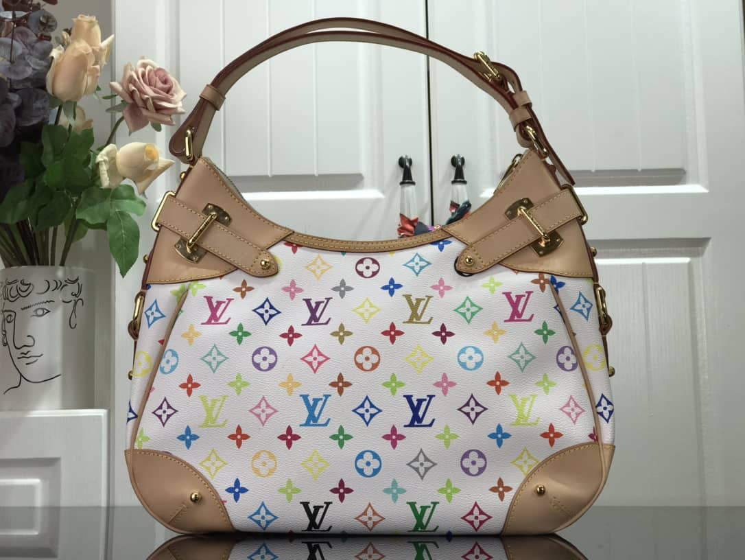 Louis Vuitton Monogram Multi Color Greta Shoulder Bag Replica White M40196