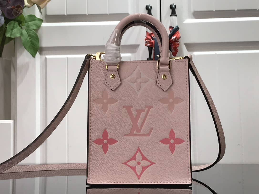 Louis Vuitton Monogram Petit Sac Plat Bag Replica Pink M80449