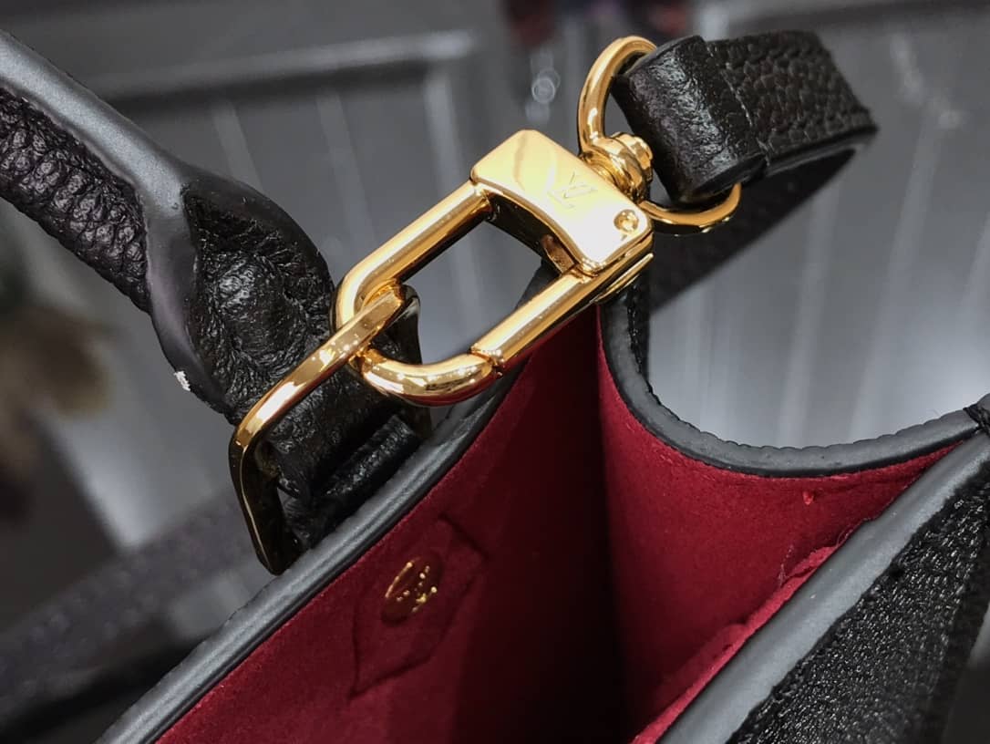 Louis Vuitton Monogram Petit Sac Plat Bag Replica Black M80449