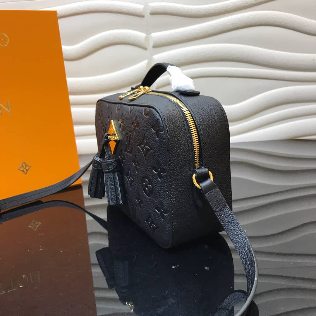 Louis Vuitton Monogram Empreinte Saintonge Replica Bag Black M44606