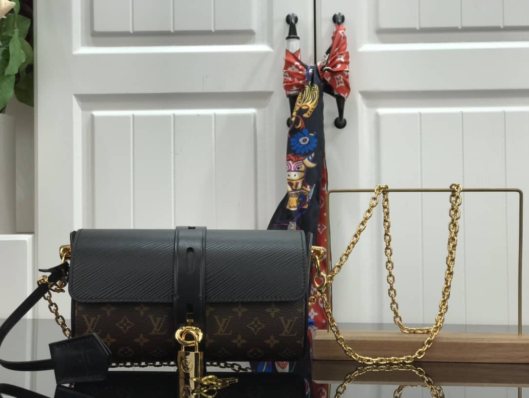 Louis Vuitton Replica Glasses Case Epi Monogram Black M43903