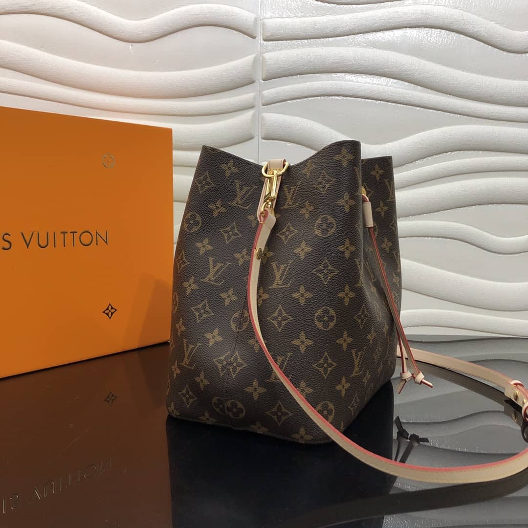Louis Vuitton Neonoe Replica Bucket Bag Brown Beige M44020