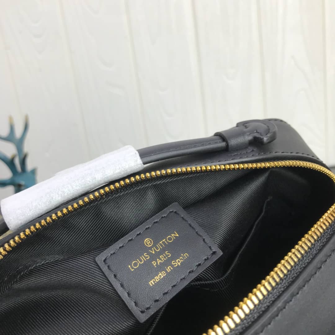 Louis Vuitton Canvas Saintonge Replica Camera Bag Black M43555