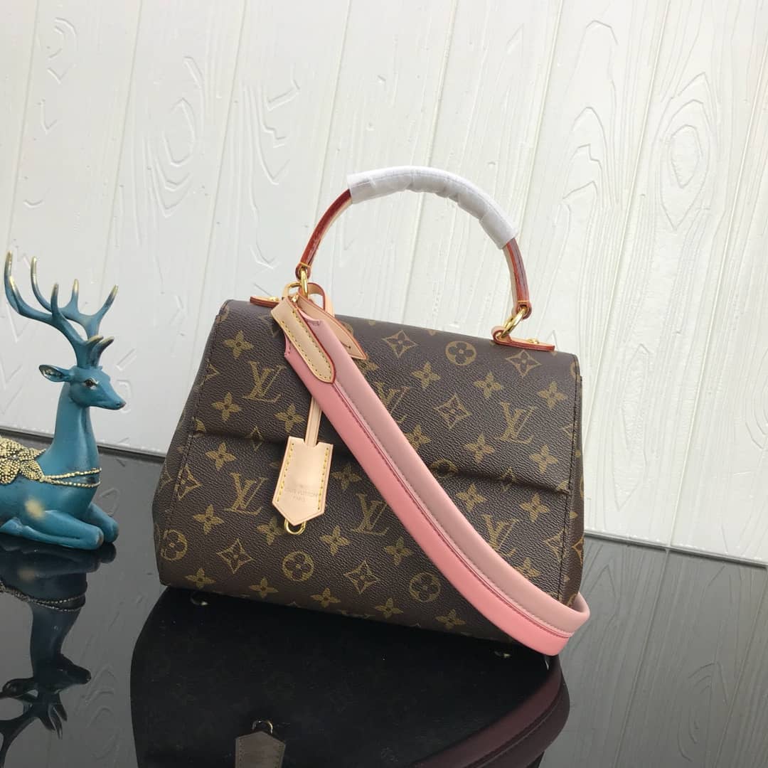 Louis Vuitton Cluny BB Monogram Canvas Shoulder Bag Replica Pink M42738