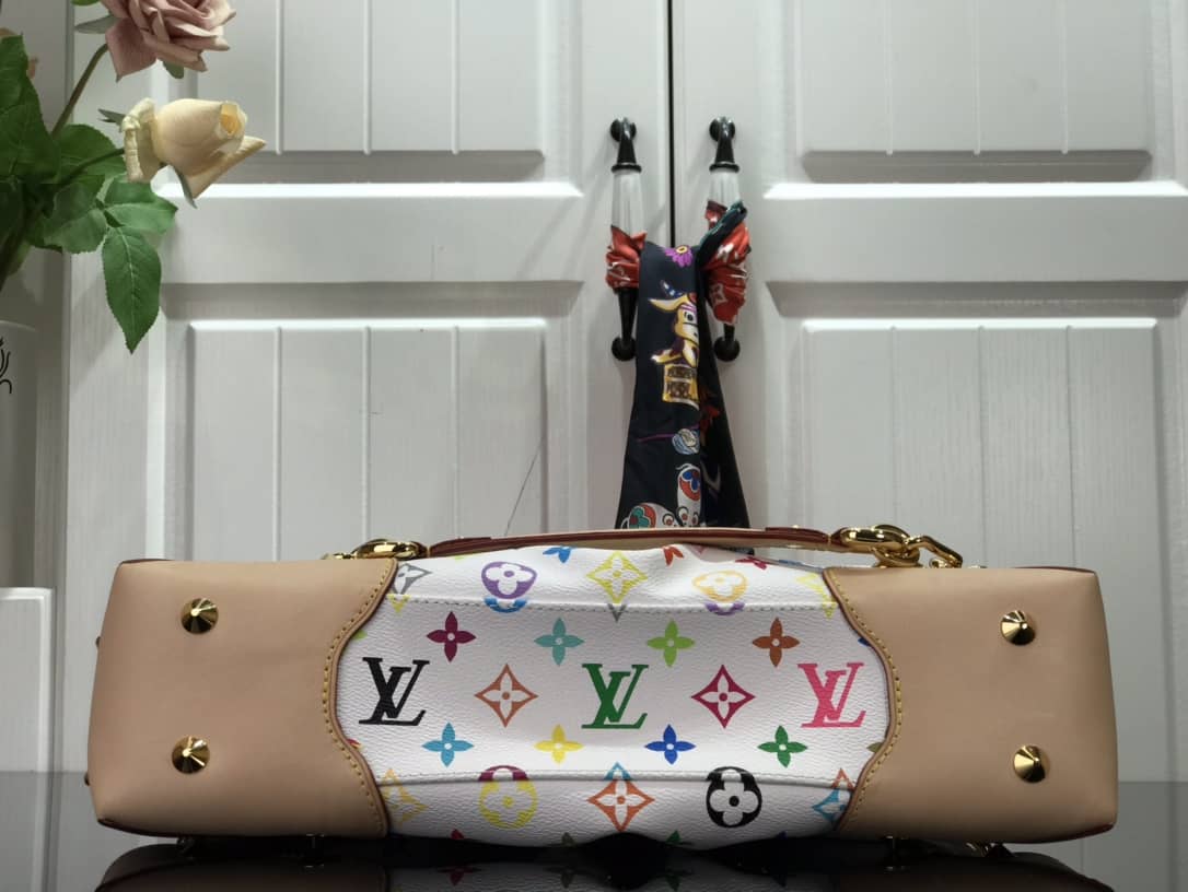 Louis Vuitton Judy MM 2way Monogram Multi-Color Bag Replica White M40255