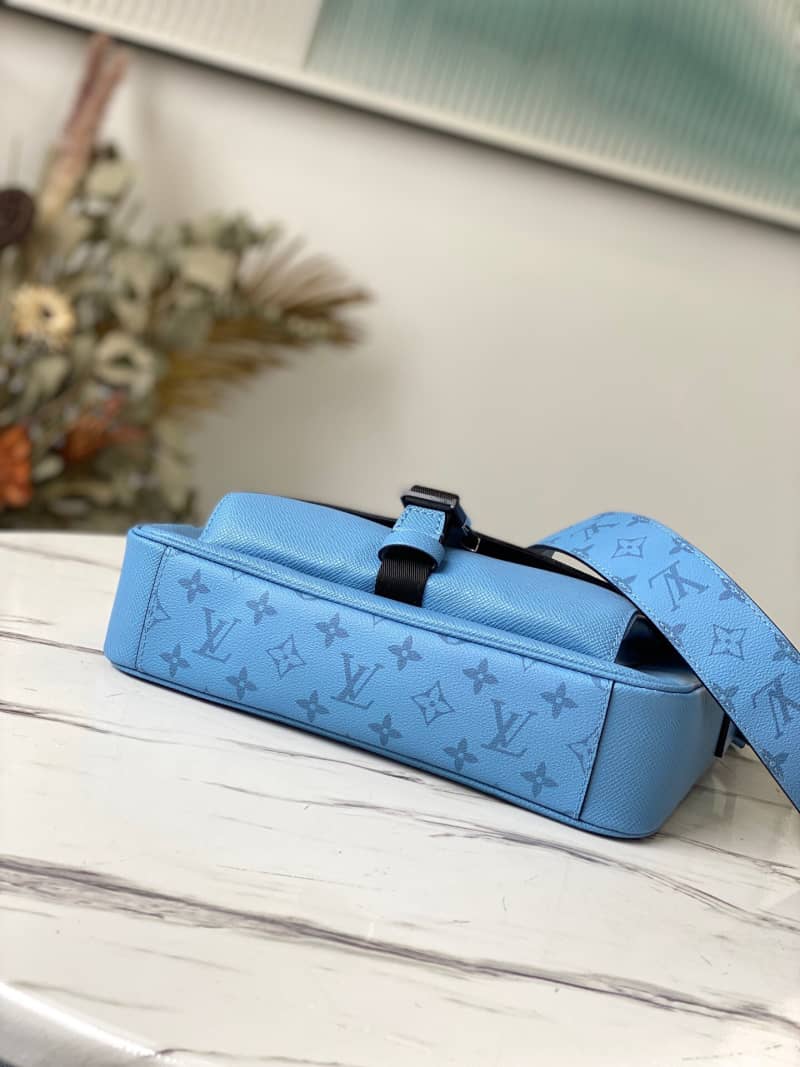 Louis Vuitton Monogram Flap Leather Small Messenger Bag Replica Blue M30745