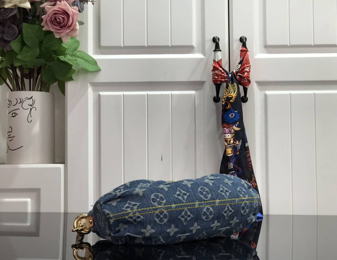 Louis Vuitton Monogram Denim Mini Pleaty Replica Shoulder Bag Blue M95050