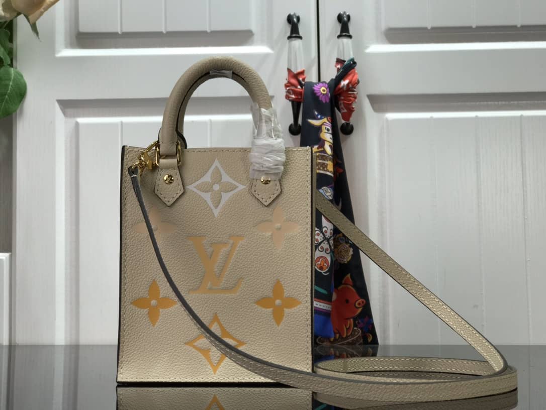 Louis Vuitton Monogram Petit Sac Plat Bag Replica Yellow M80449