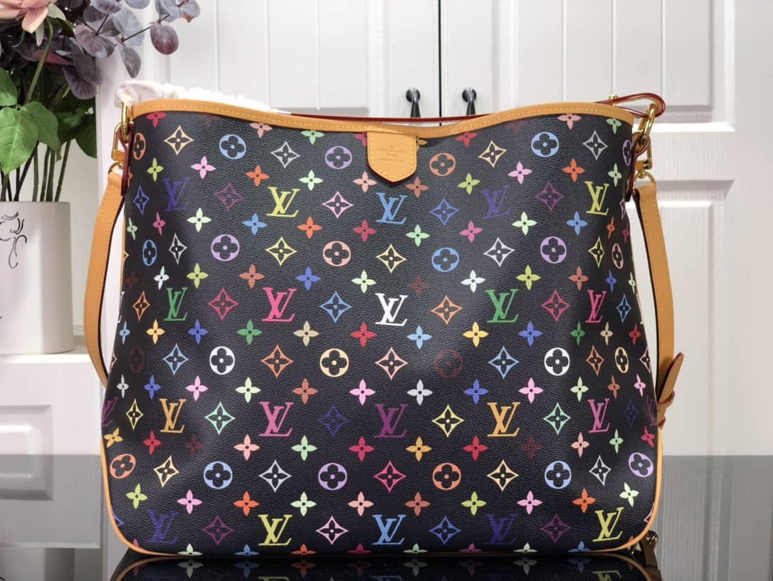Louis Vuitton Delightful PM Monogram Multicolor Shoulder Bag Replica Black M40352