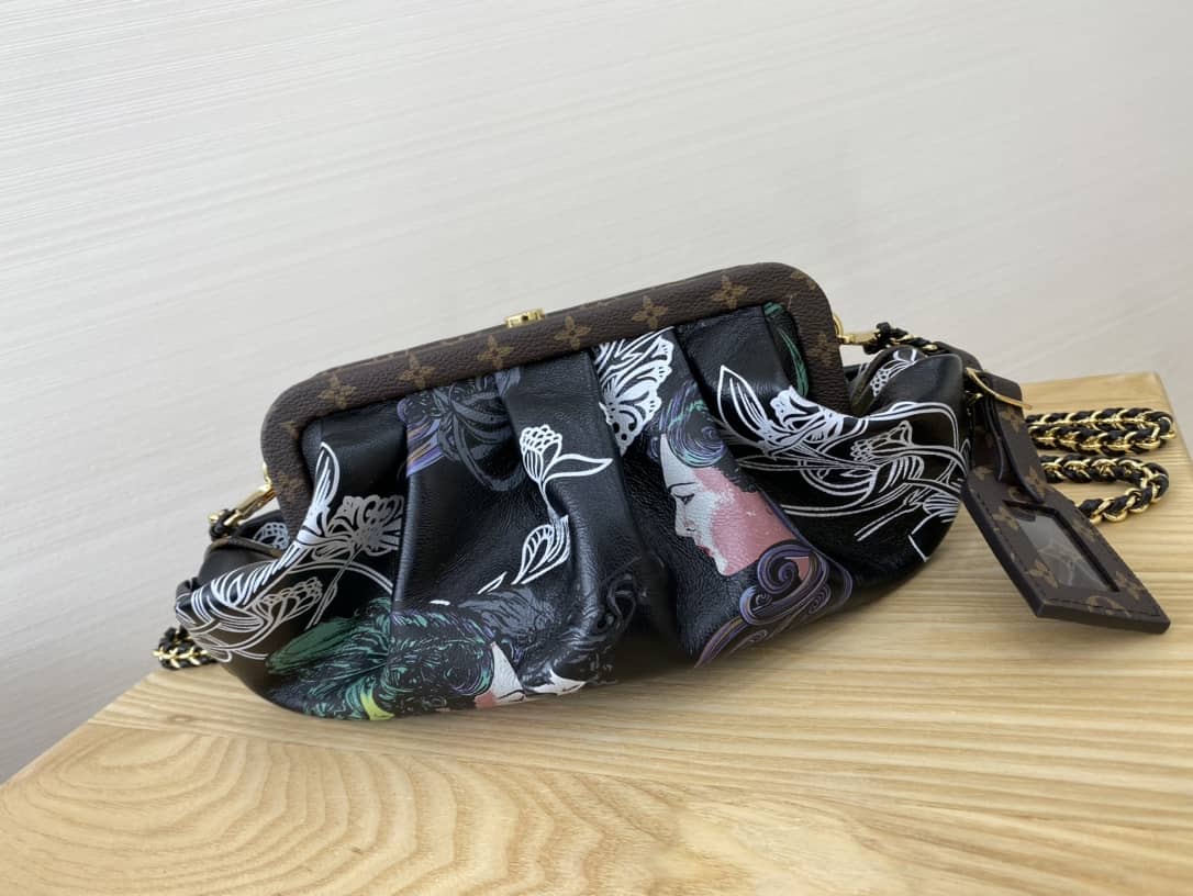 Louis Vuitton Monogram Canvas Boursicot EW Replica Bag Black M45229