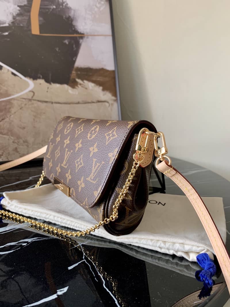 Louis Vuitton Favorite Monogram Canvas MM Replica Bag Brown M40718