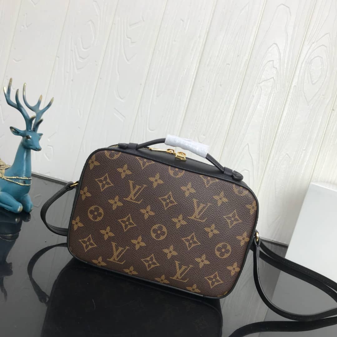 Louis Vuitton Canvas Saintonge Replica Camera Bag Black M43555