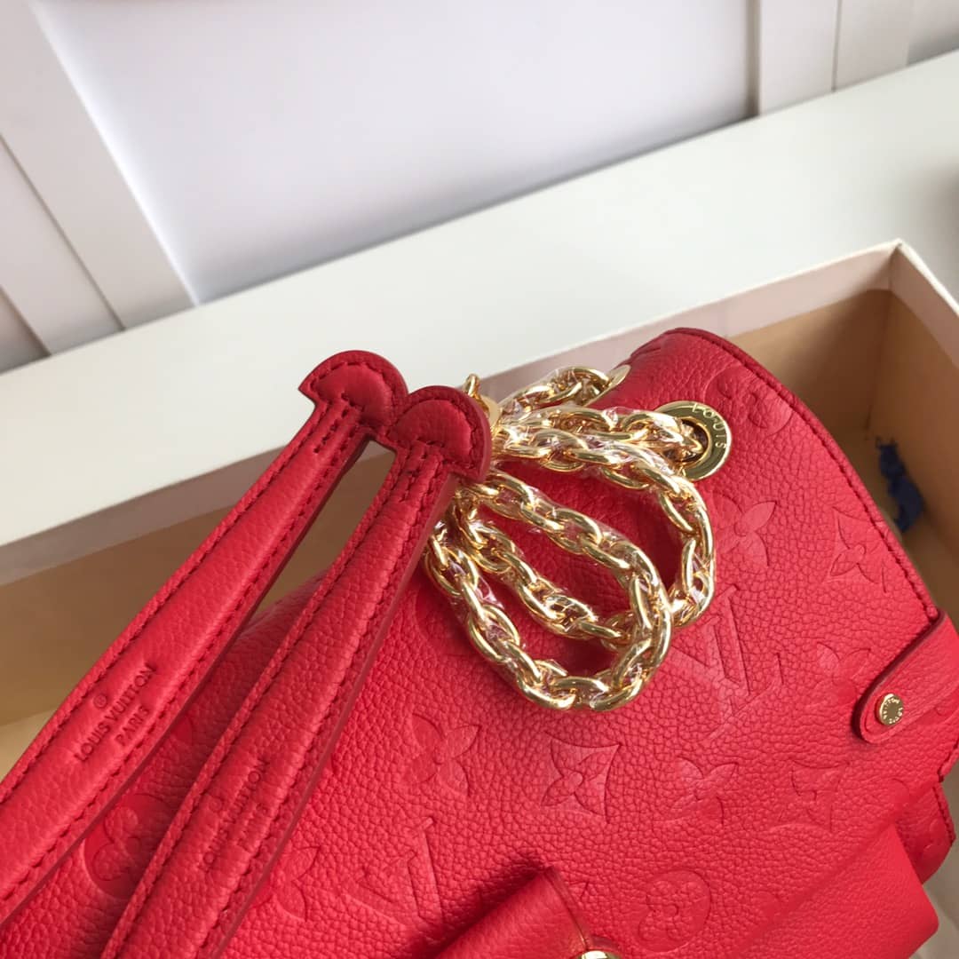 Louis Vuitton Monogram Empreinte Vavin PM Chain Replica Shoulder Bag Red M44151