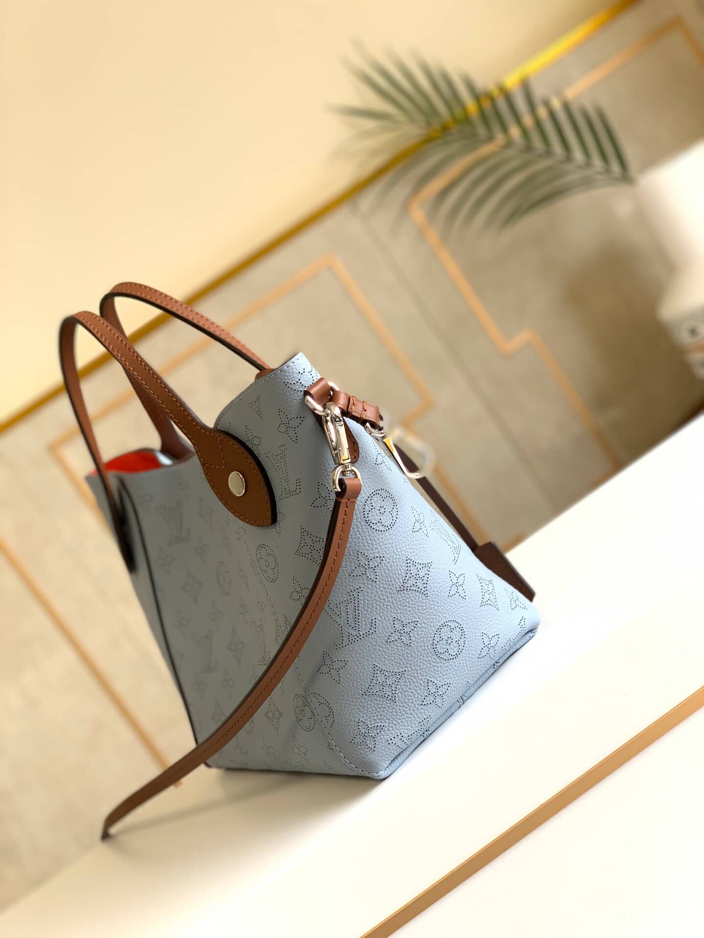 Louis Vuitton Mahina Hina PM Leather Tote Replica Blue M54353