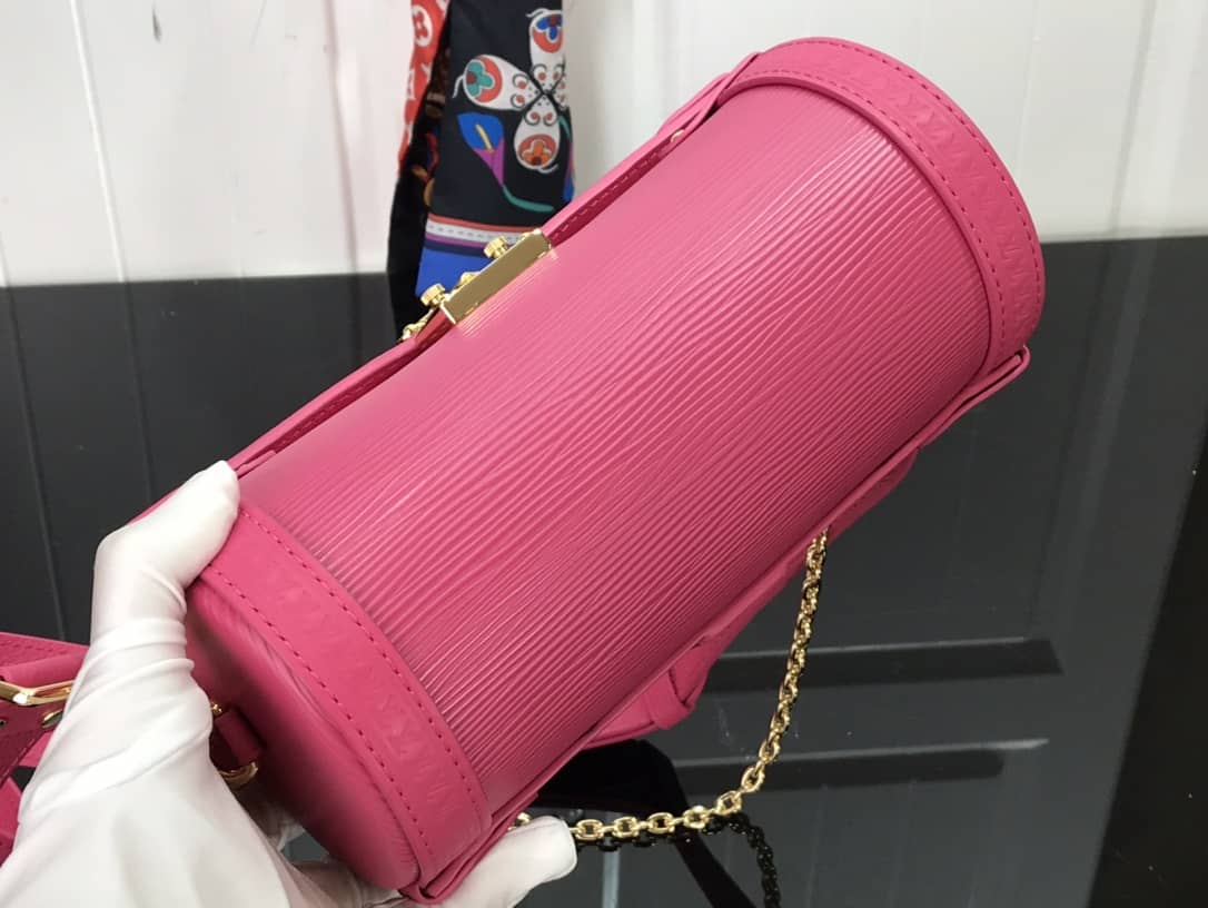 Louis Vuitton Papillon Trunk Monogram Chain Replica Crossbody Bag Pink M57836