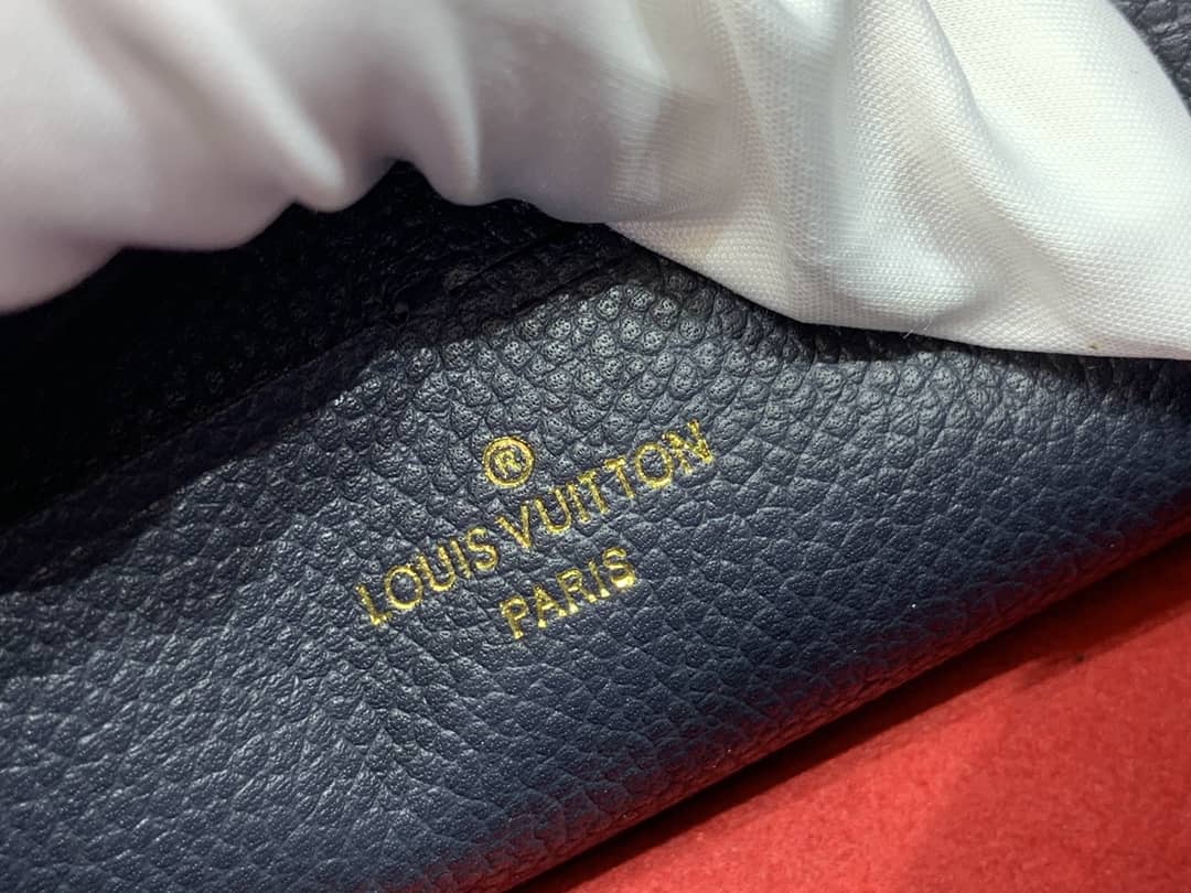 Louis Vuitton Monogram Empreinte Vavin Chain Long Wallet Replica Black M67839