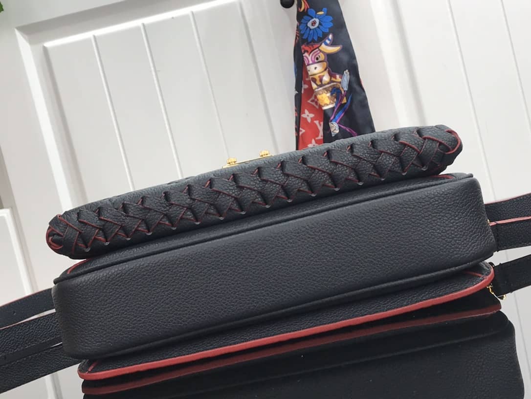 Louis Vuitton Pochette Metis Braided Monogram Empreinte Replica Black M43942
