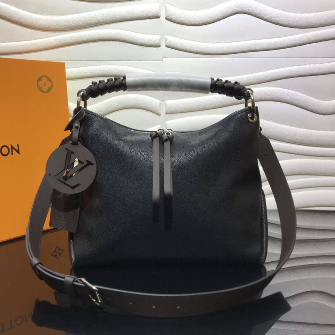 Louis Vuitton Beaubourg Hobo MM Mahina Leather Replica Black M56073