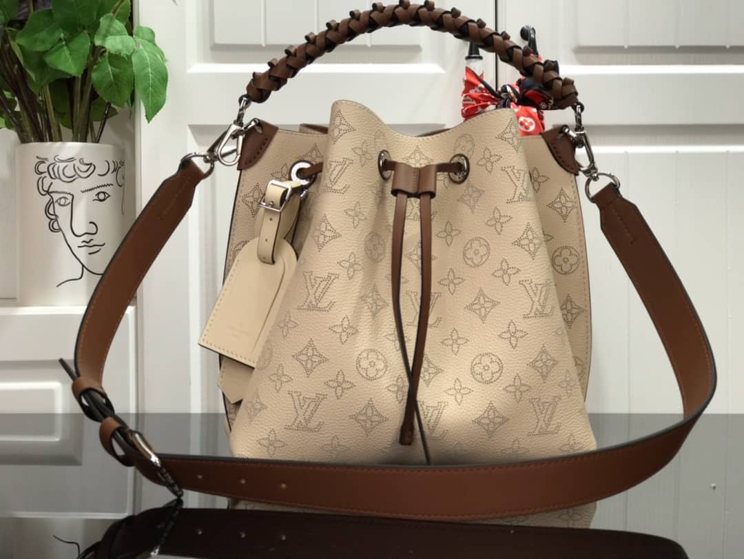 Louis Vuitton Mahina Muria Replica Handbag Beige M55801