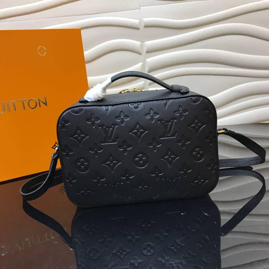 Louis Vuitton Monogram Empreinte Saintonge Replica Bag Black M44606