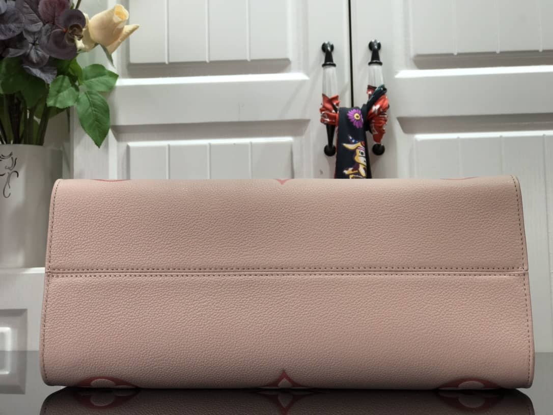 Louis Vuitton On the Go MM Monogram Empreinte Two-way Tote Replica Pink M45717